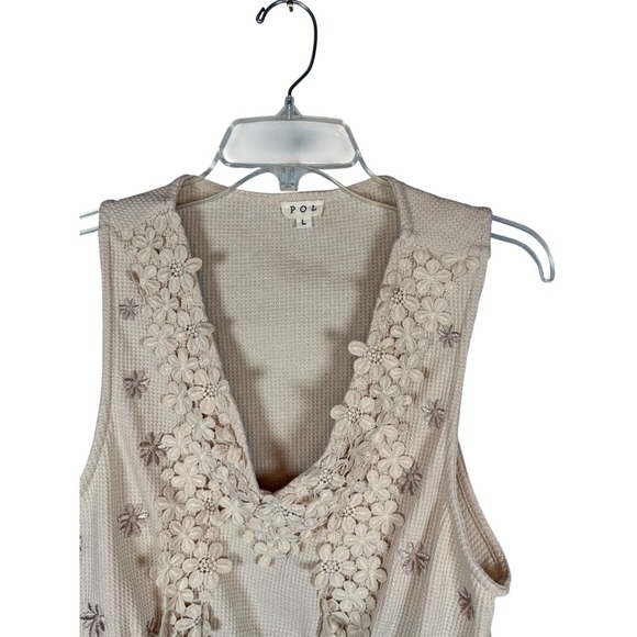 POL BLOOM & ZOOM BRALETTE, BEIGE, Size Large - Picture 6 of 9